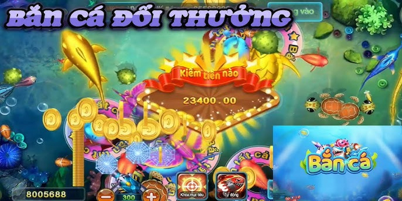 Cua laser và cá may mắn trong game bắn cá đổi thưởng